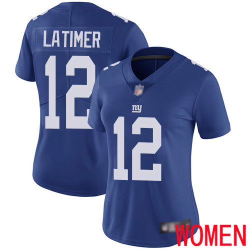 Women New York Giants #12 Cody Latimer Royal Blue Team Color Vapor Untouchable Limited Player Football NFL Jersey